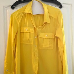 Jcrew Yellow Blythe Blouse